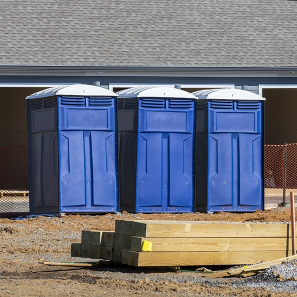 how often are the porta potties cleaned and serviced during a rental period in Filley NE